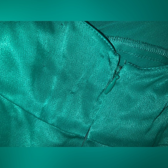 Green teal Halter Saylor Lucey Mini Dress S formal revolve silk party spring - Picture 3 of 8